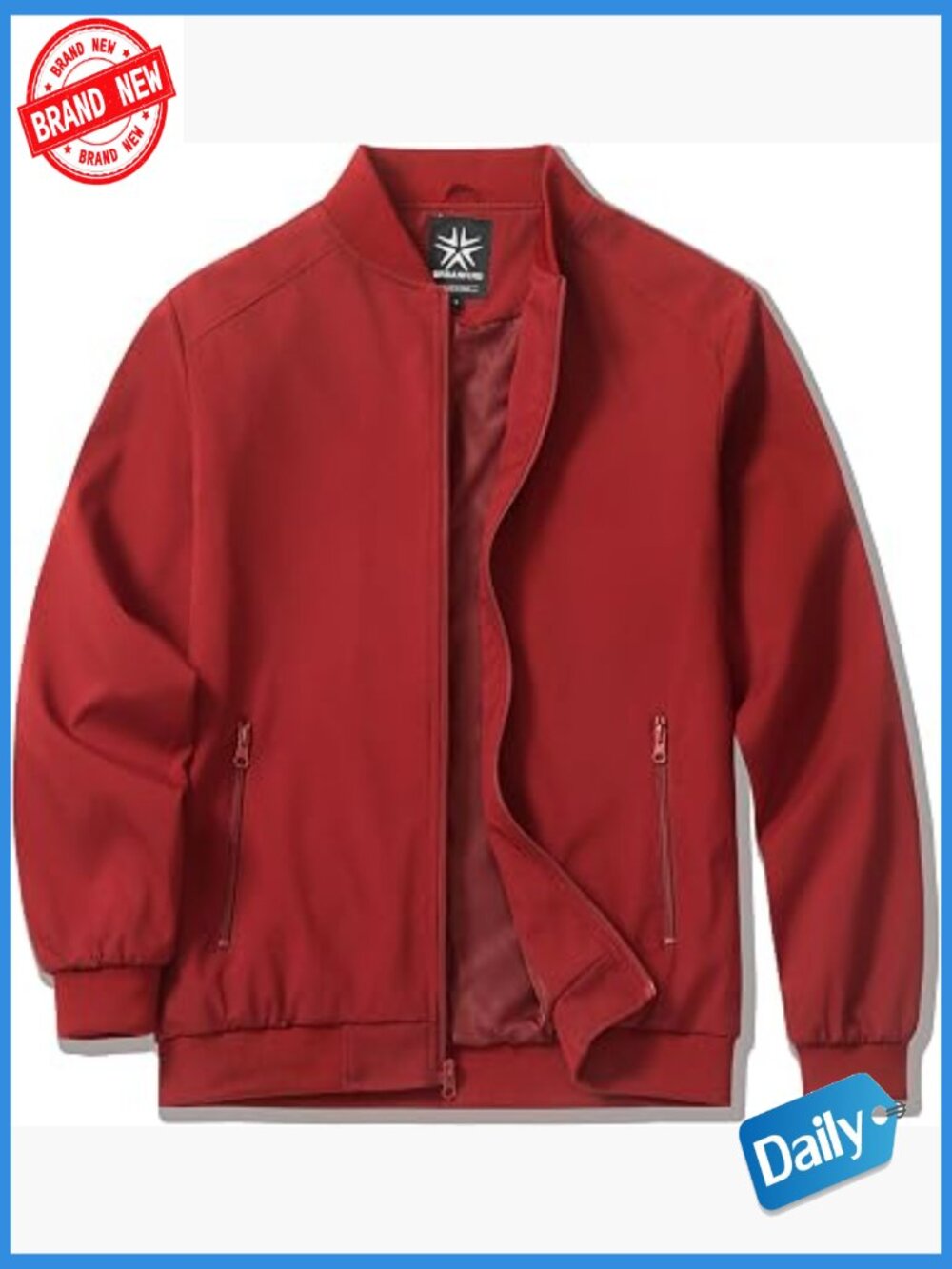 Men's Bomber Jacket Lightweight Windbreaker Spring Fall Coat